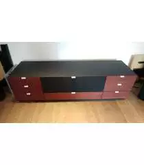 Meuble TV chêne huilé noir   Digistore