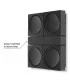 Flexson Wall mount for 4 Sonos Amp black
