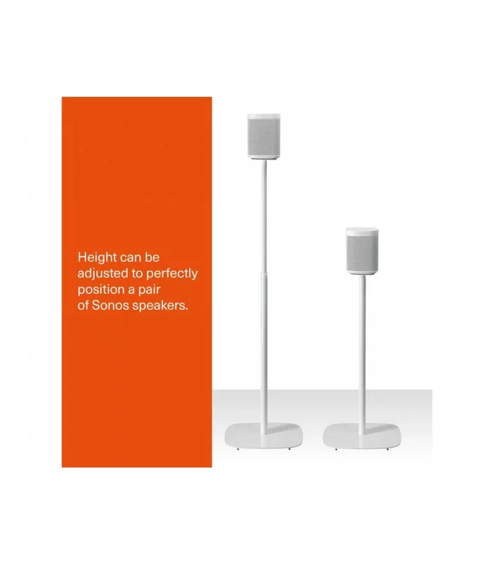 Mountson Pied de Sol réglable pour Sonos One / Play:1 - Paire