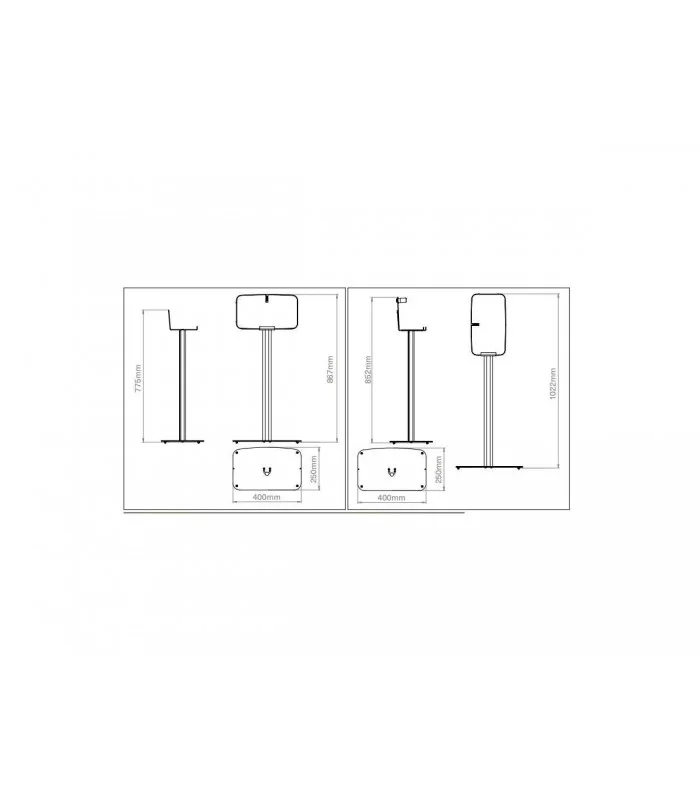 Mountson Pied de Sol Premium pour Sonos Five - Pièce