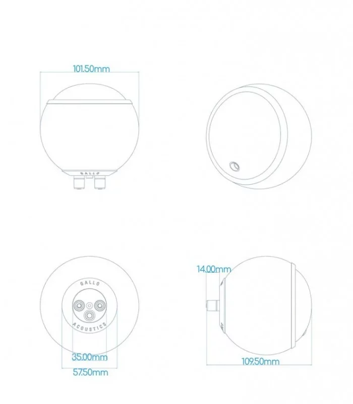 Gallo Acoustics Micro (pièce) Haut-parleur satellite
