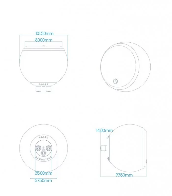Gallo Acoustics Micro SE (pièce) Haut-parleur satellite
