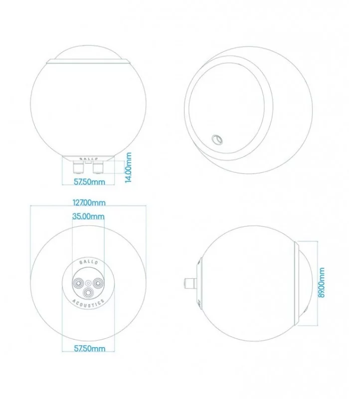 Gallo Acoustics A'Diva (pièce) Haut-parleur satellite
