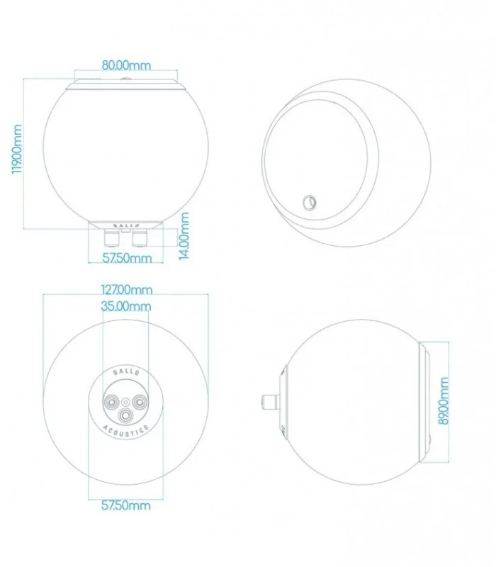 Gallo Acoustics A'Diva SE (pièce) Haut-parleur satellite
