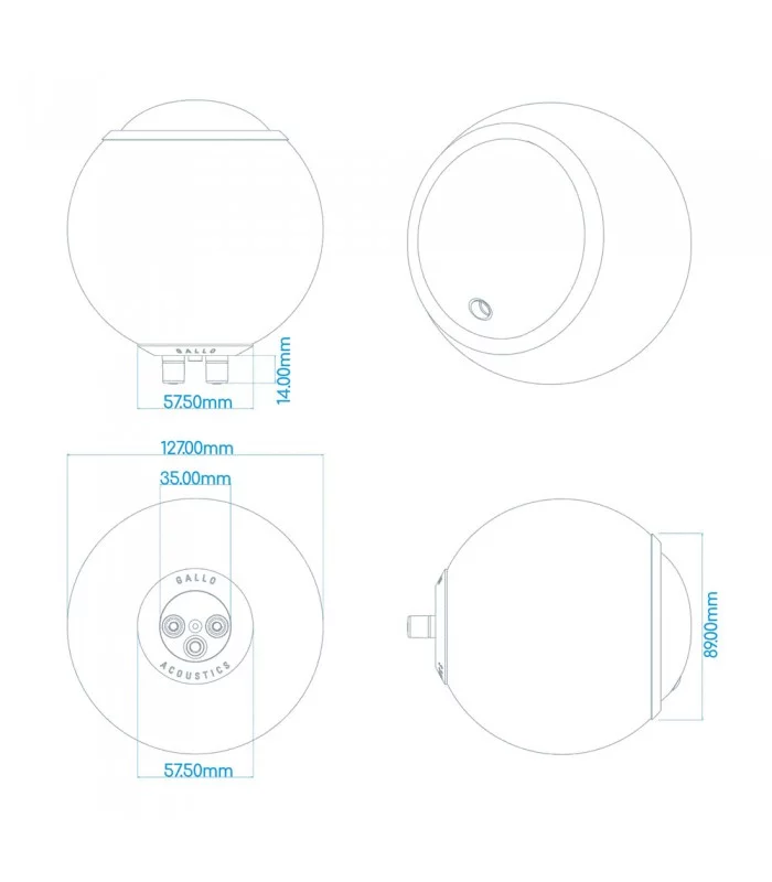 Gallo Acoustics A'Diva (pièce) Haut-parleur satellite