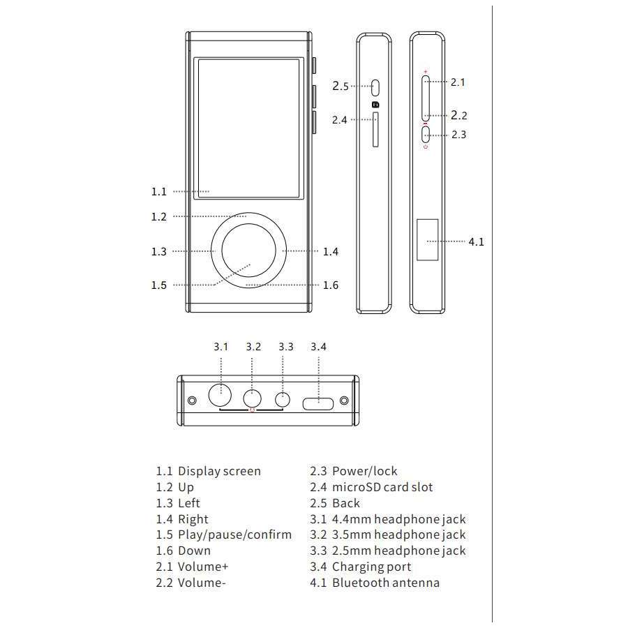 Aune M1P Bluetooth | Lecteur de musique portable