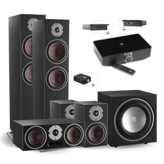 Dali Home Cinema Set 5.1 Oberon 7 C + Oberon 1 C + Oberon Vokal C + Sub E-9F + Sound Hub inclus HDMI & BluOS