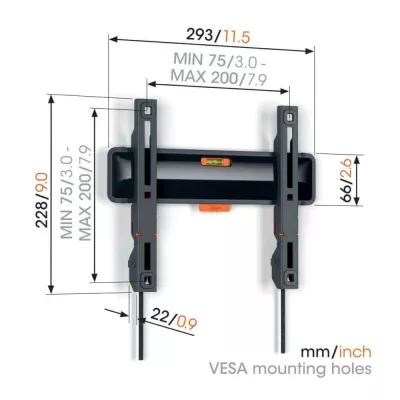 Vogel's TVM 3205 Black | Support TV Fixe à Genève | Digistore.ch