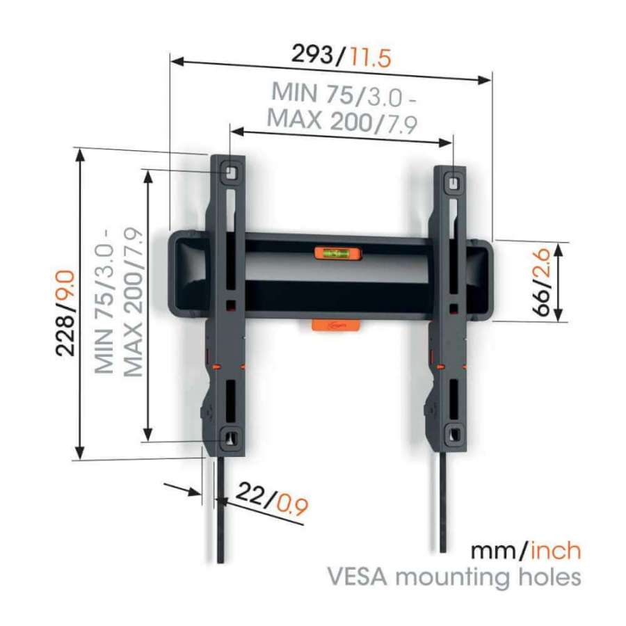 Vogel's TVM 3205 Black | Support TV Fixe