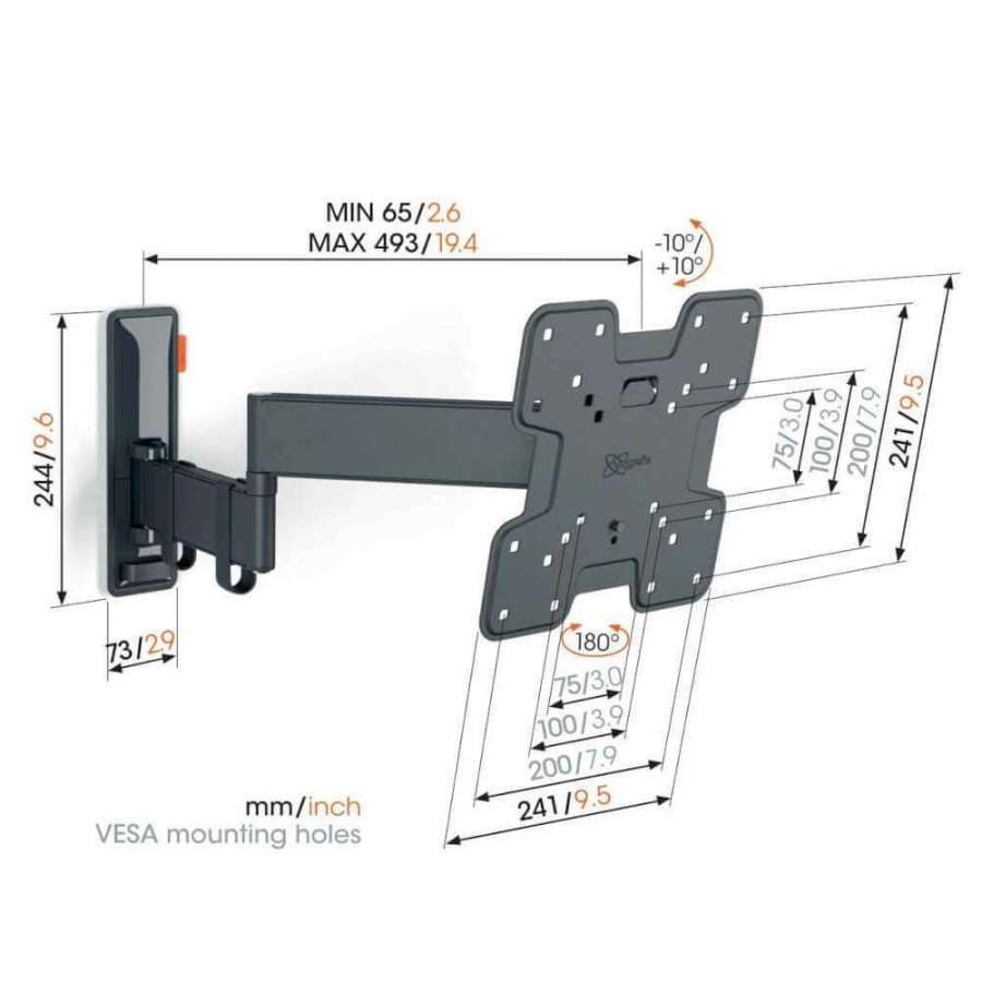 Vogel's TVM 3245 Black | Support TV Orientable