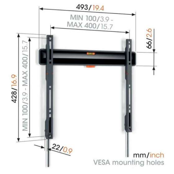 Vogel's TVM 3405 Black | Support TV Fixe à Genève | Digistore.ch