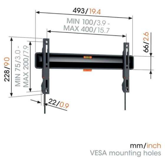 Vogel's TVM 3405 SP Black | Support TV OLED Fixe à Genève | Digistore.ch