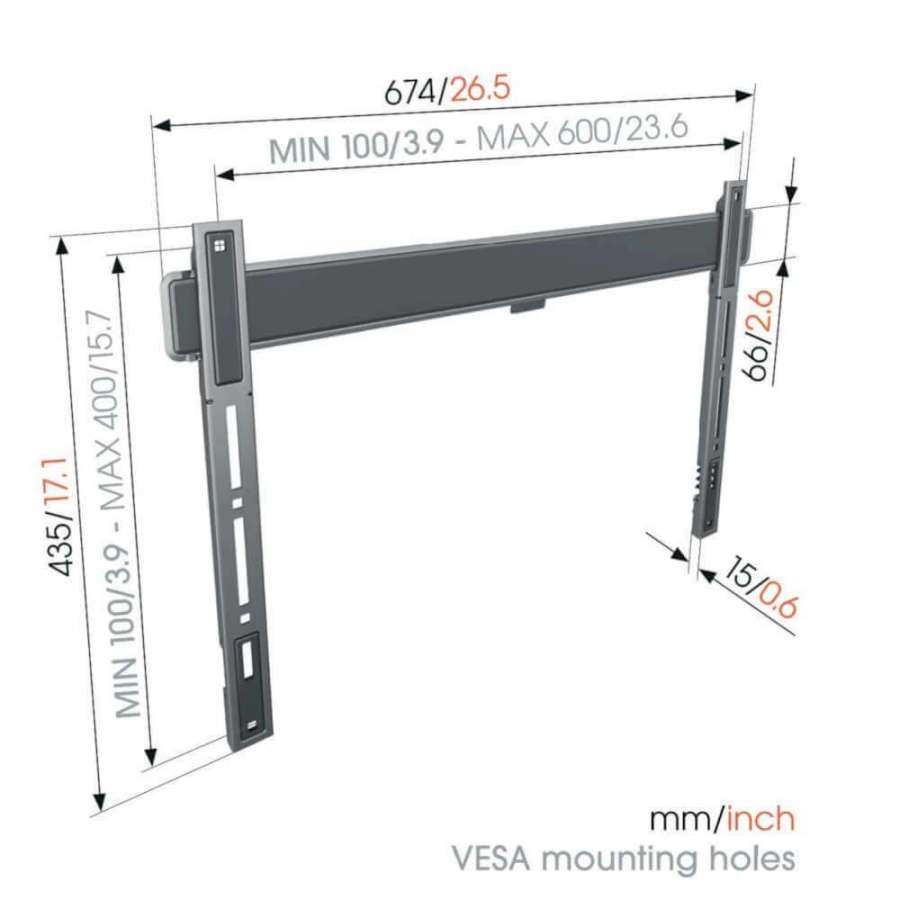 Vogel's TVM 5605 Black | Support TV Fixe