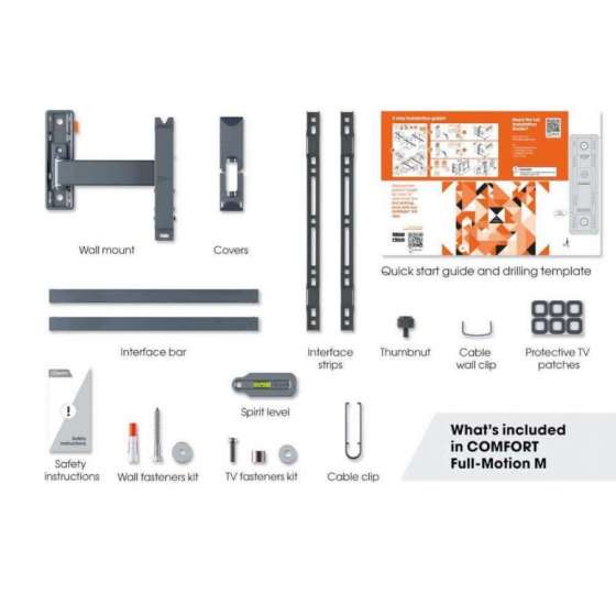 Vogel's TVM 3425 Black | Support TV Orientable à Genève | Digistore.ch