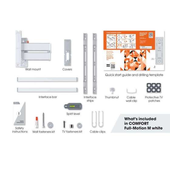 Vogel's TVM 3445 White | Support TV Orientable à Genève | Digistore.ch