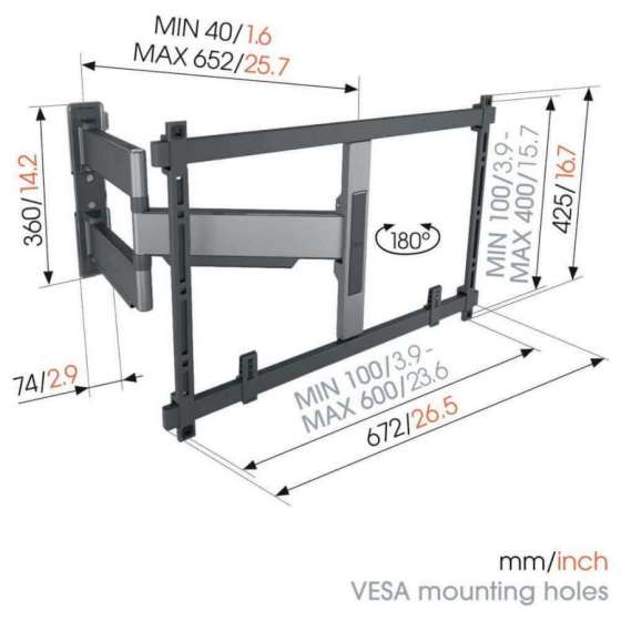 Vogel's TVM 5645 Black | Support TV Orientable à Genève | Digistore.ch