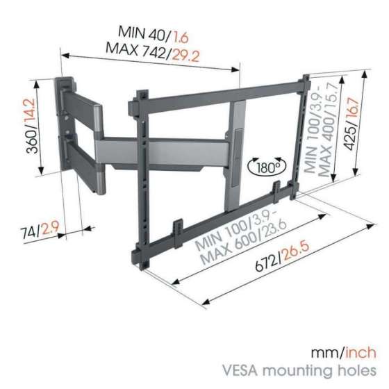 Vogel's TVM 5845 Black | Support TV Orientable à Genève | Digistore.ch
