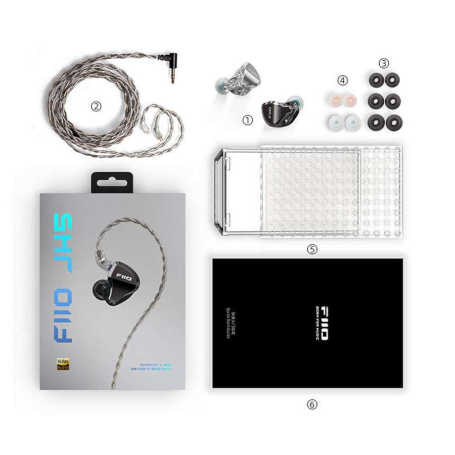 FiiO JH5 Black| Ecouteurs intra-auriculaires