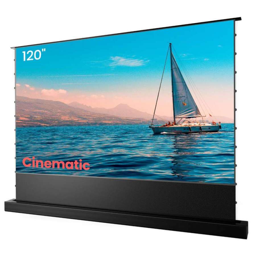 Awol Cinematic+ ALR-F220C | ALR 120 inch Motorized Floor Rising Acoustic Screen
