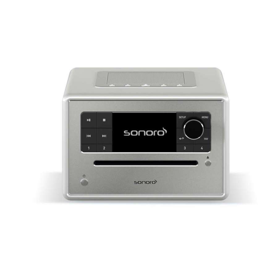 Sonoro Elite Gloss Silver | Système de Musique Polyvalent : Streaming, CD et Radio