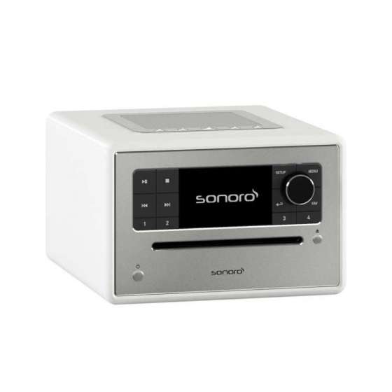 Sonoro Elite Gloss White | Système de Musique Polyvalent : Streaming, CD et Radio