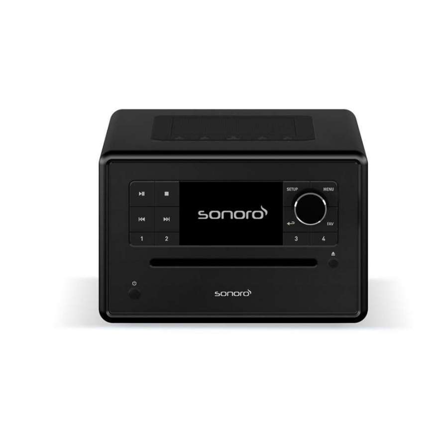 Sonoro Elite Matte Black | Système de Musique Polyvalent : Streaming, CD et Radio