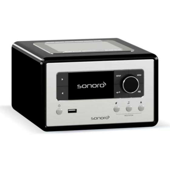 Sonoro Relax Gloss Black | Radio Internet Compacte pour une Détente Instantanée