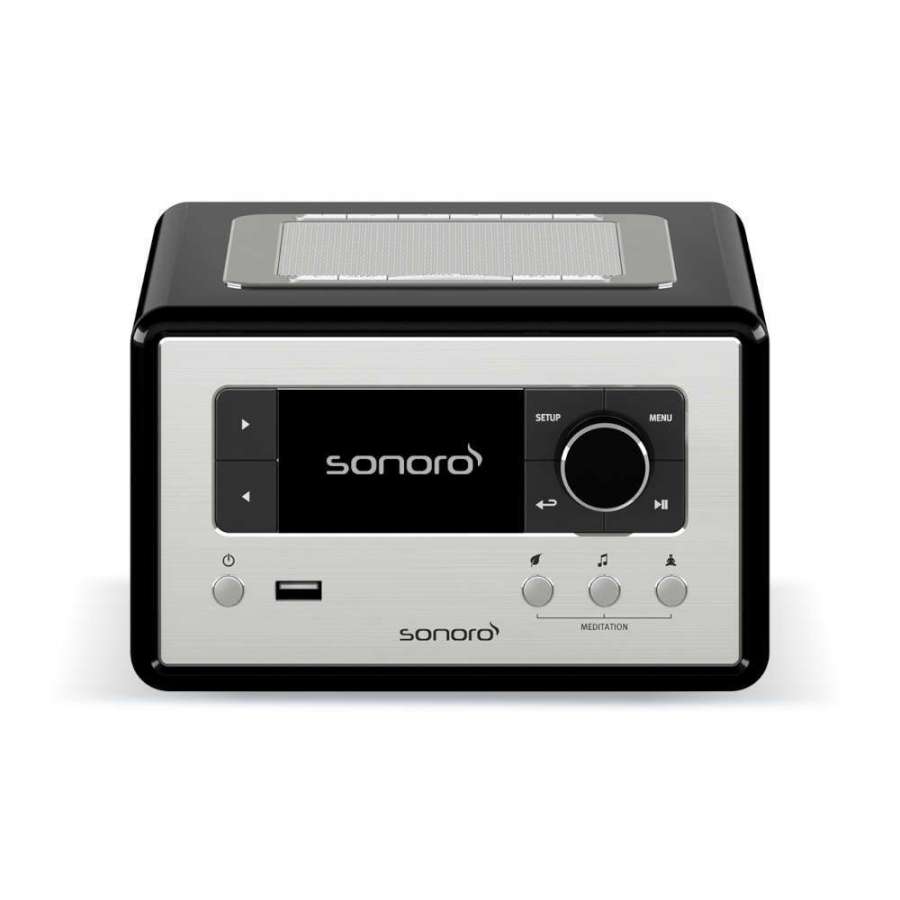Sonoro Relax Gloss Black | Radio Internet Compacte pour une Détente Instantanée