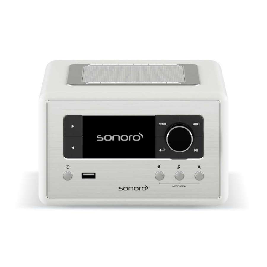 Sonoro Relax Gloss White | Radio Internet Compacte pour une Détente Instantanée