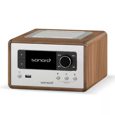 Sonoro Relax Walnut Silver | Radio Internet Compacte pour une Détente Instantanée à Genève | Digistore.ch