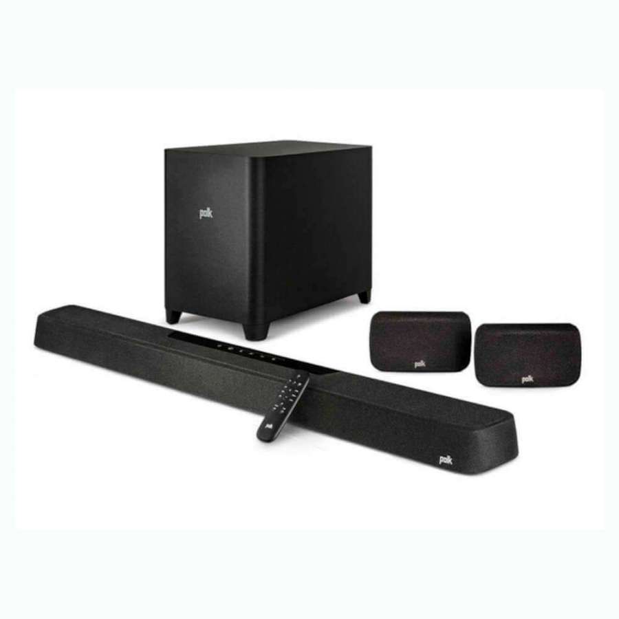 Polk Audio Magnifi Max AX SR | Système de Barre de Son Home Cinéma 7.1.2 avec Dolby Atmos et DTS:X 3D