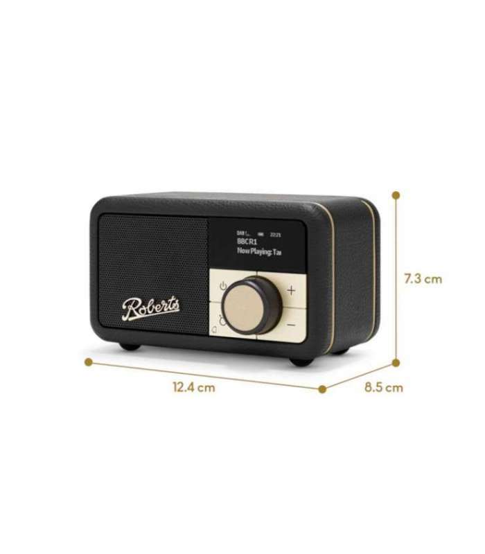 Roberts Revival Petite 2 Black | Radio Portable DAB/DAB+/FM & Bluetooth