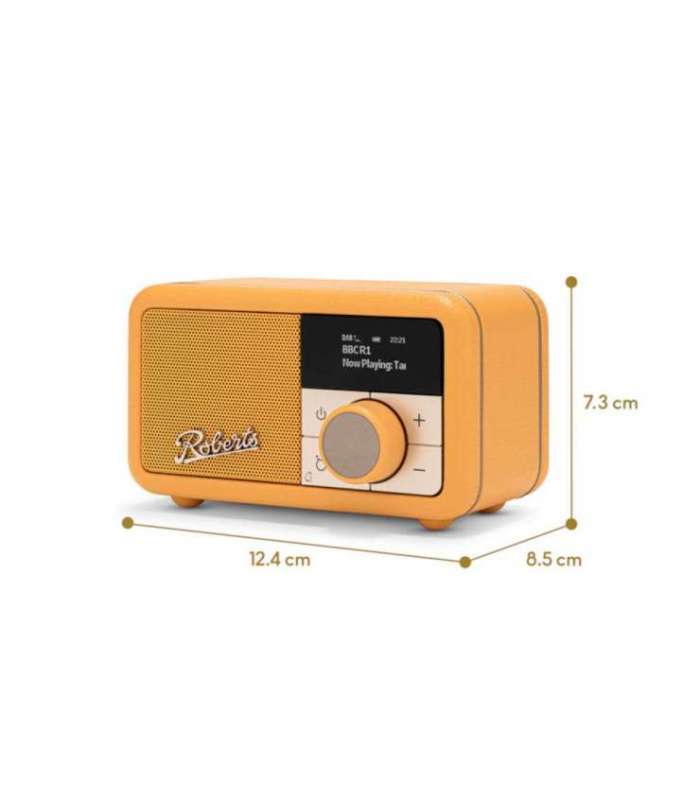 Roberts Revival Petite 2 Sunburst Yellow | Radio Portable DAB/DAB+/FM & Bluetooth