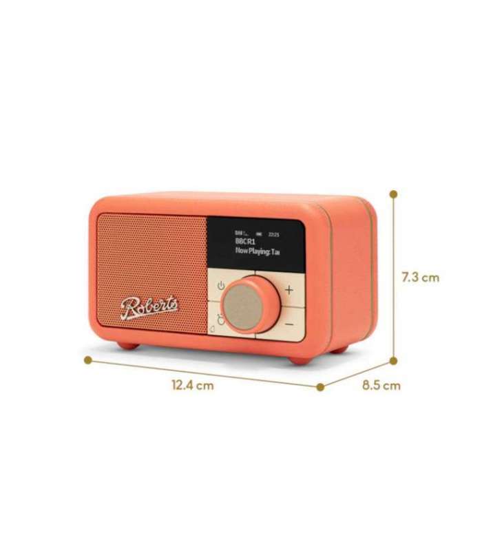 Roberts Revival Petite 2 Pop Orange | Radio Portable DAB/DAB+/FM & Bluetooth