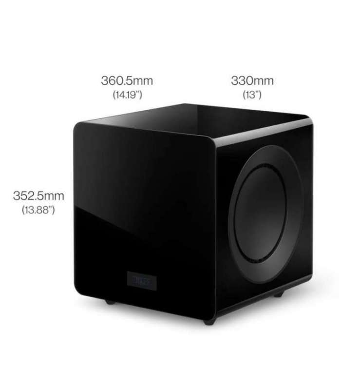 KEF KC92 Gloss Black | Caisson de Basses à Double Haut-Parleur et Annulation de Force