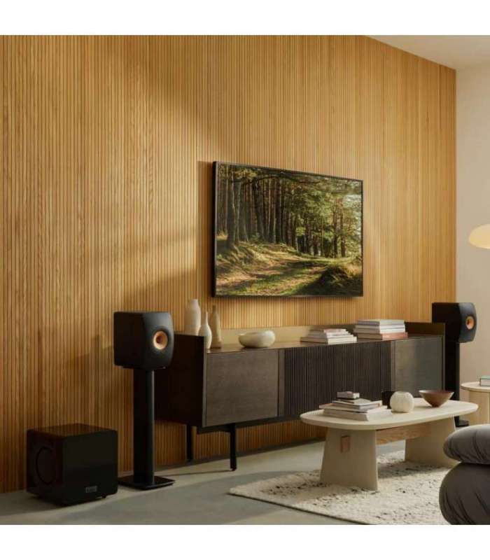 KEF KC92 Gloss Black | Caisson de Basses à Double Haut-Parleur et Annulation de Force