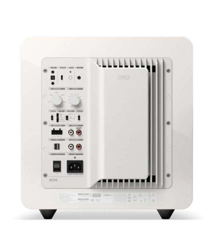KEF KC92 Gloss White | Caisson de Basses à Double Haut-Parleur et Annulation de Force