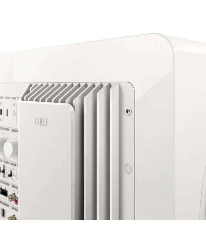 KEF KC92 Gloss White | Caisson de Basses à Double Haut-Parleur et Annulation de Force