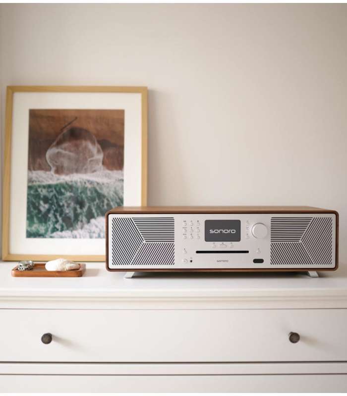 Sonoro Meisterstück WALNUT SILVER | All-in-One Wireless Music System
