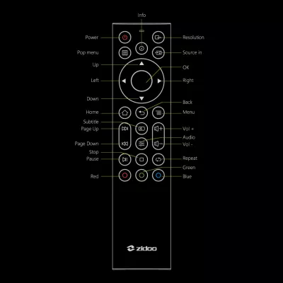 Zidoo V10 Mini - Compact Bluetooth / Infrared Remote