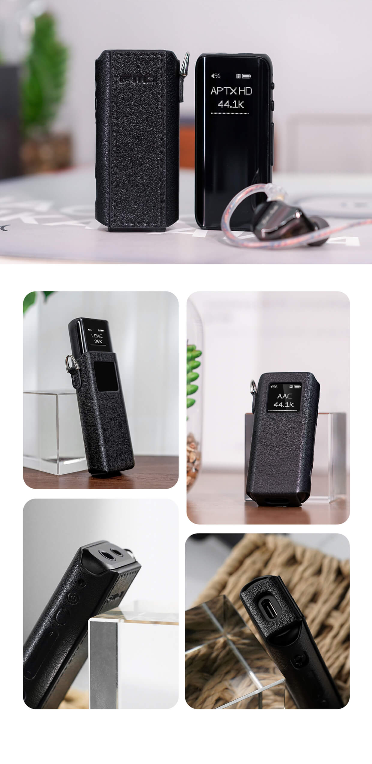 FiiO SK-BTR15 | Visuels du FiiO BTR15 dans l'étui SK-BTR15