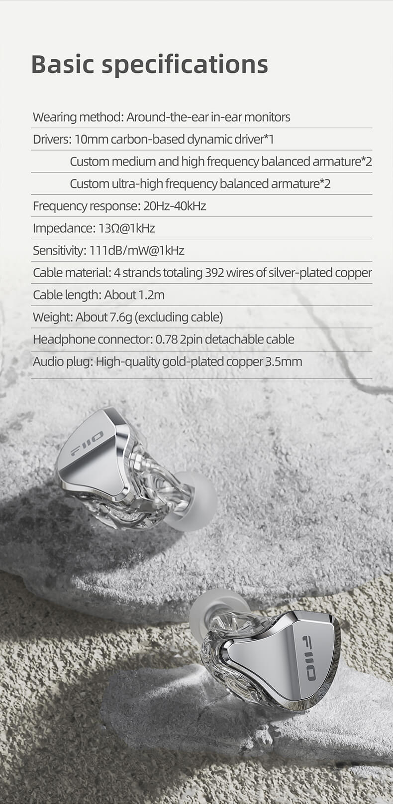 FiiO JH5 | Caractéristiques de base