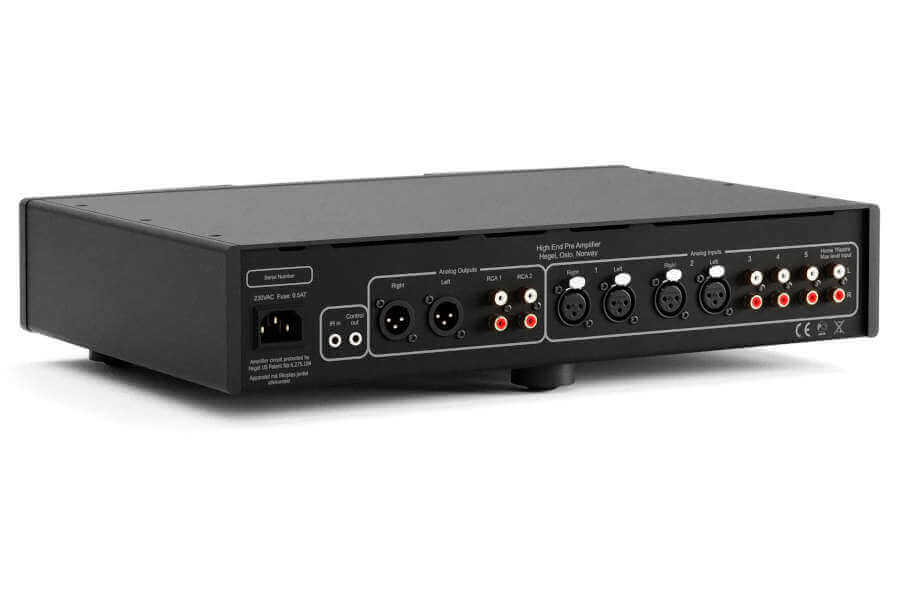Vue arrière de l'amplificateur de puissance Hegel H30A