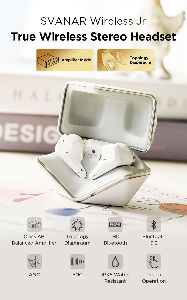 Le casque stéréo sans fil SVANAR Wireless Jr offre une expérience d'écoute exceptionnelle, alliant praticité sans fil et qualité audio supérieure.