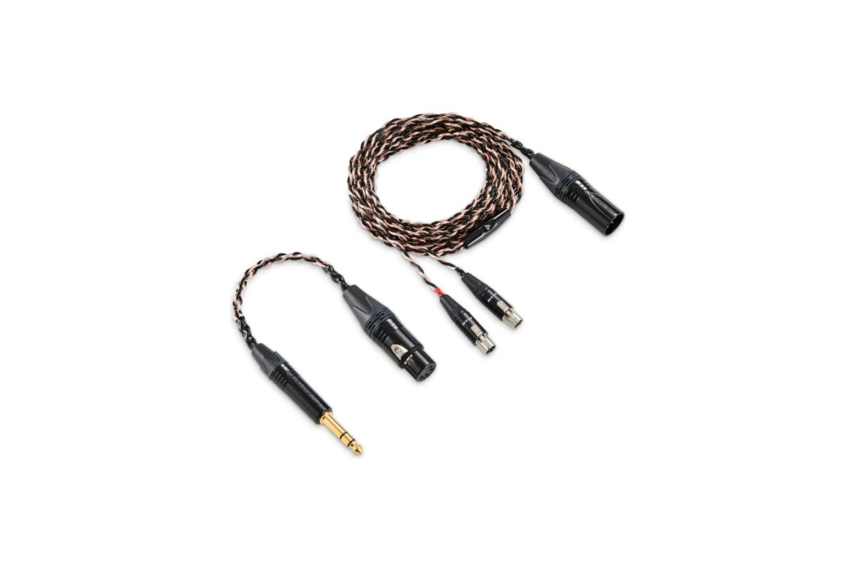 Câble Audeze Premium Combo enroulé, longueur 2,5 mètres
