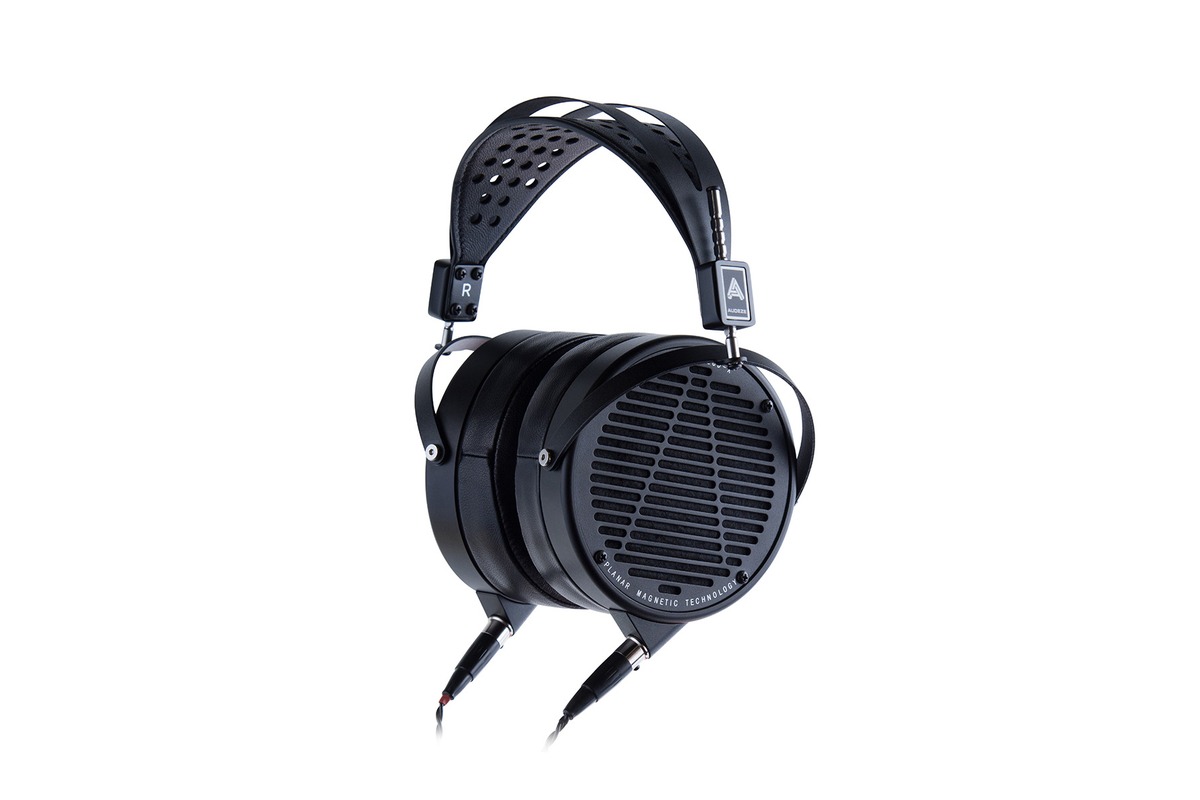Audeze LCD-X, open-back magnetostatic headphones seen from a three-quarter angle