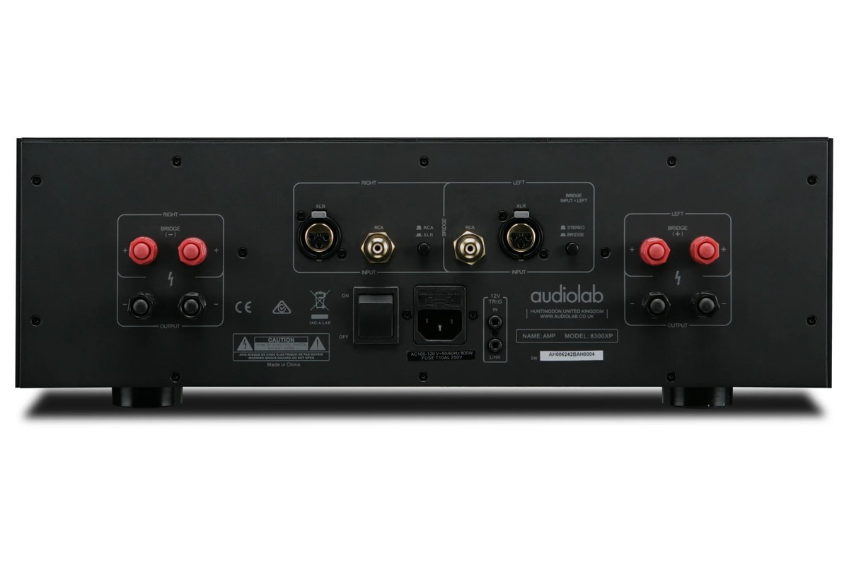 Rear panel of the 8300XP, bi-wiring terminals