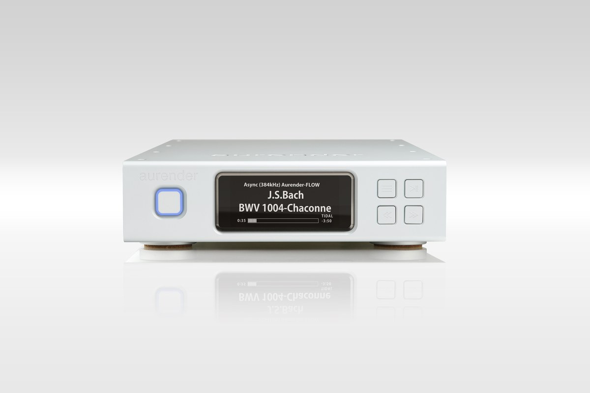 Aurender N150 network transport, front panel and AMOLED display
