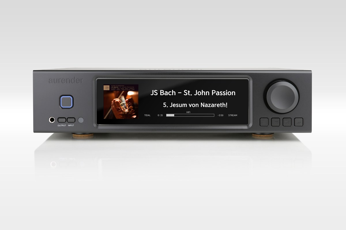 The same model in black, colour screen lit