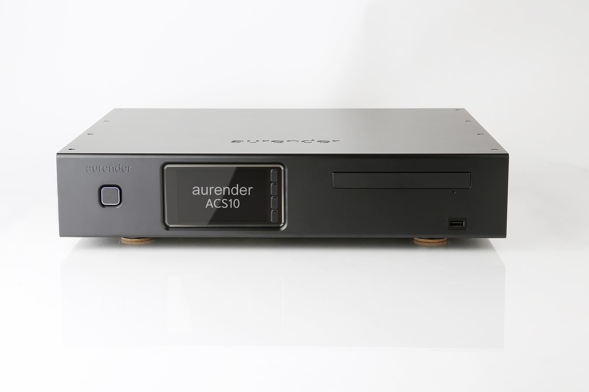 Server di contenuti Aurender ACS10 in finitura nera, frontale